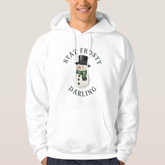 Gothic Schneemann | Bleib frostig, Darling Dapper Hoodie (Vorderseite)