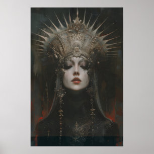 Gothic Schönheitskönigin Kunstprint, Dark Fantasy, Poster