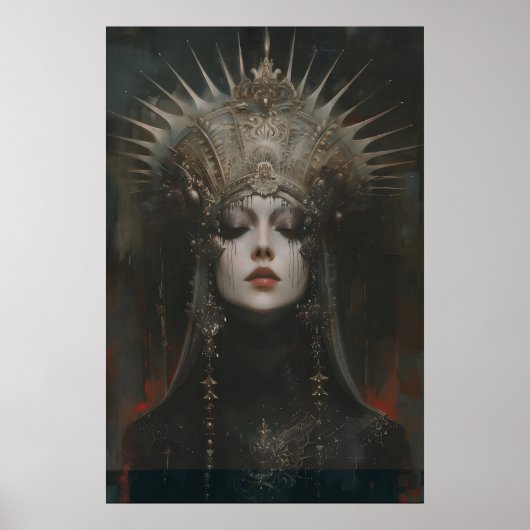 Gothic Schönheitskönigin Kunstprint, Dark Fantasy, Poster (Vorne)