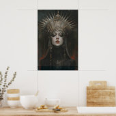 Gothic Schönheitskönigin Kunstprint, Dark Fantasy, Poster (Küche)