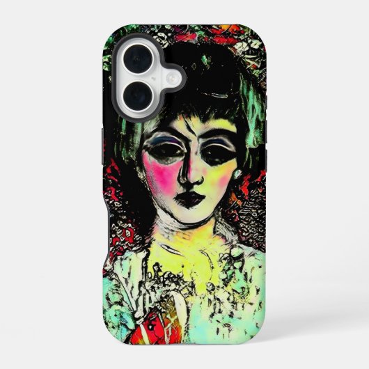 Gothic-Schönheitsporträt iPhone 16 Hülle (Rückseite)