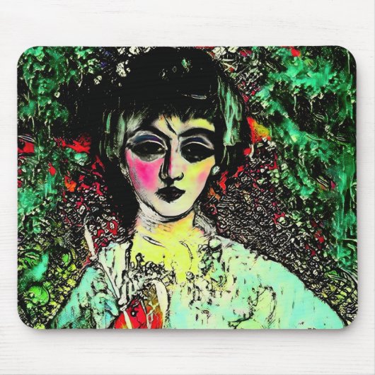 Gothic-Schönheitsporträt Mousepad (Vorne)
