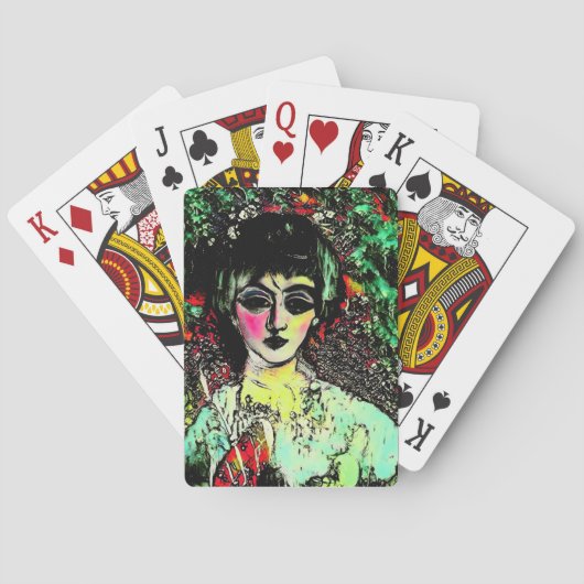 Gothic-Schönheitsporträt Spielkarten (Rückseite)