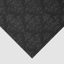 Gothic Schwarz Damast Seidenpapier