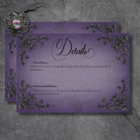 Gothic Schwarz & Violette Filigree-Herz-Details