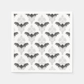Gothic-Schwarz-weiß-Fledermaus Serviette (Vorderseite)