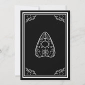 Gothic Schwarz-weiß Floral Typografy 16 . Geburtst Einladung (Rückseite)