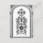 Gothic Schwarz-weiß Mittelalter bis Totenhochzeit Begleitkarte (Rückseite)