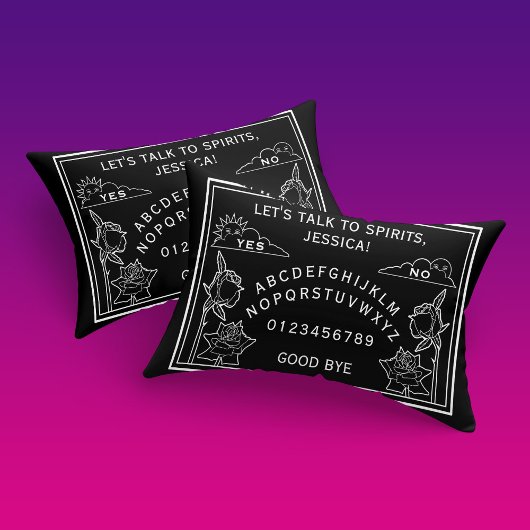 Gothic Schwarz-weiß Rose Talking Board Kissenbezug