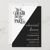 Gothic Schwarz-weiß Till Death Do us Part Probe Einladung (Vorderseite)