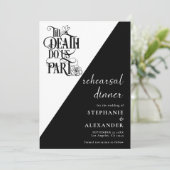 Gothic Schwarz-weiß Till Death Do us Part Probe Einladung (Stehend Vorderseite)