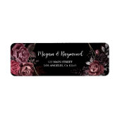 Gothic Schwarze Dunkle Blumen Hochzeit Rücksendead (Vorne)