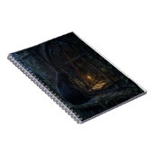Gothic Schwarze Katze Dunkle Botanische Kunst Druc Notizblock (Rechte Seite)
