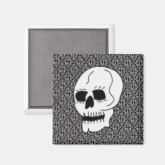 Gothic Scroll und Skull Magnet (Vorderseite/Rückseite)