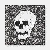 Gothic Scroll und Skull Magnet (Vorne)