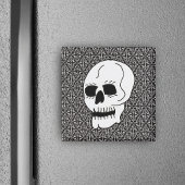 Gothic Scroll und Skull Magnet