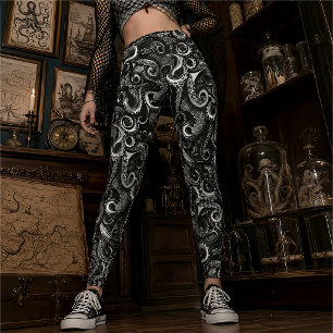 Gothic Sea Witch Kraken   Dunkler Naturalistischer Leggings