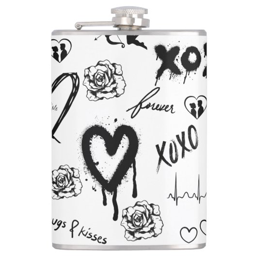 Gothic Seamless Pattern Flachmann (Vorderseite)