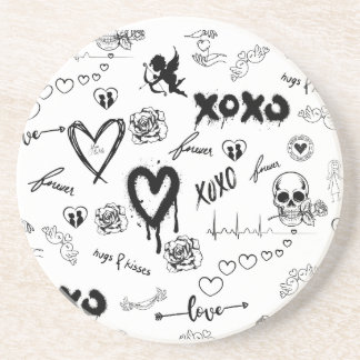 Gothic Seamless Pattern Getränkeuntersetzer