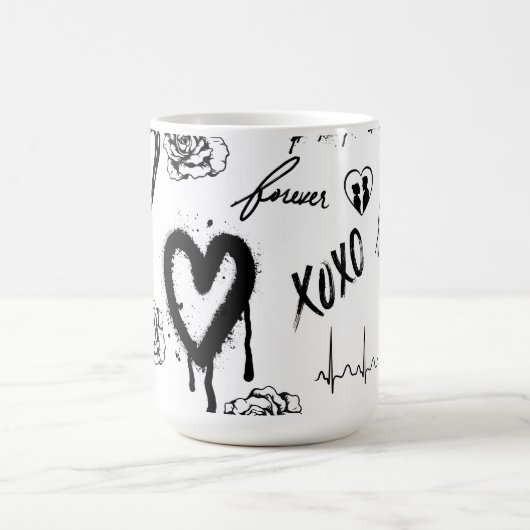Gothic Seamless Pattern Kaffeetasse (Mittel)