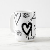Gothic Seamless Pattern Kaffeetasse (Vorderseite Links)