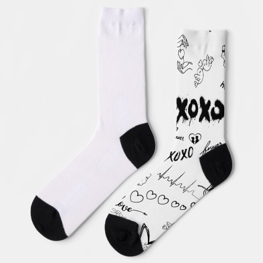 Gothic Seamless Pattern Socken (Linkes Detail)