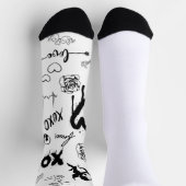 Gothic Seamless Pattern Socken (Oben)