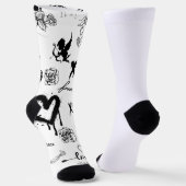 Gothic Seamless Pattern Socken (Gewinkelt)