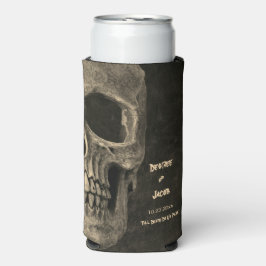 Gothic Sepia Half Skull Head Vintag Hallowing Selters Dosenkühler