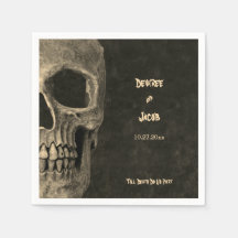 Gothic Sepia Half Skull Head Vintag Hallowing