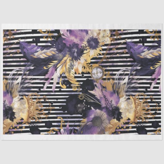 Gothic Shabby Glam J Decoupage Paper Seidenpapier (Vorderseite)