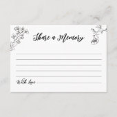 Gothic Share a Memory Brautparty Card Begleitkarte (Vorderseite)