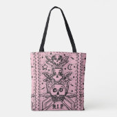 GOTHIC SIEHE KEINEN EVIL FRIEDHOF SKELETON TOTE BA TASCHE (Rückseite)