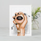 Gothic Silver and Gold Glam Chic Wellness-Center P Folieneinladung (Stehend vorne)