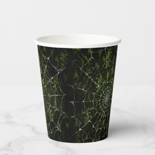 Gothic Silver Web erschüttert Pappbecher (Rückseite)