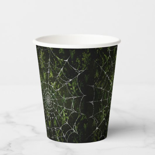 Gothic Silver Web erschüttert Pappbecher (Vorderseite)