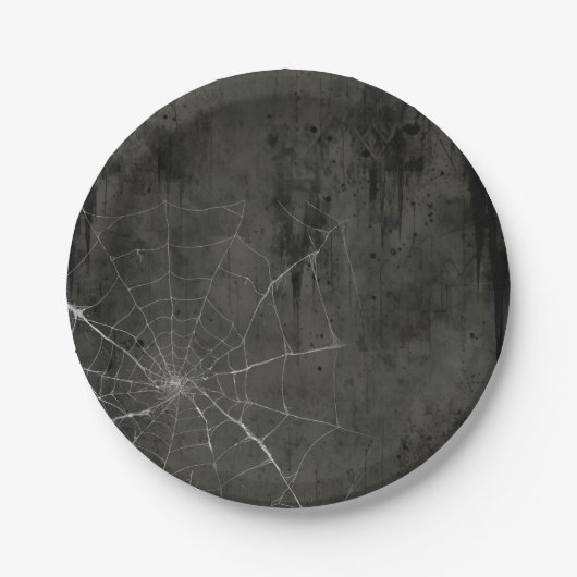 Gothic Silver Web erschüttert Pappteller (Vorderseite)