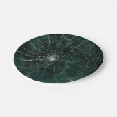 Gothic Silver Web erschüttert Pappteller (Schrägansicht)