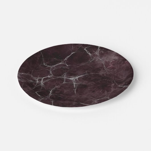 Gothic Silver Web erschüttert Pappteller (Schrägansicht)