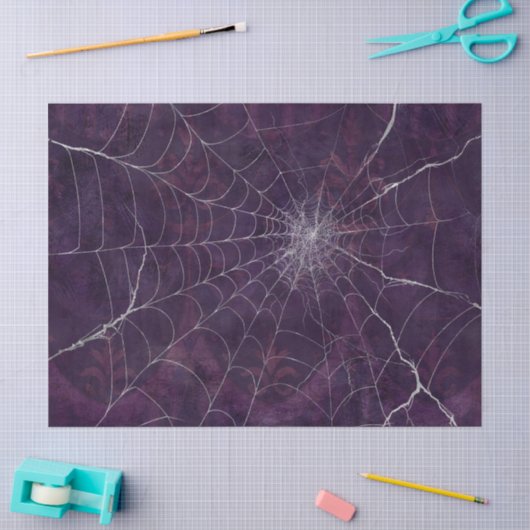 Gothic Silver Web erschüttert Seidenpapier (Basteln)