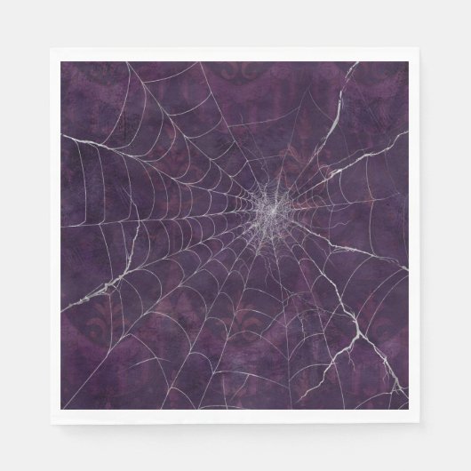 Gothic Silver Web erschüttert Serviette (Vorderseite)