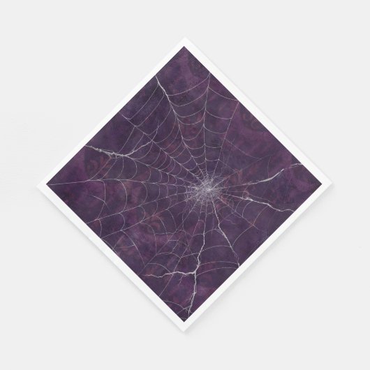 Gothic Silver Web erschüttert Serviette (Ecke)