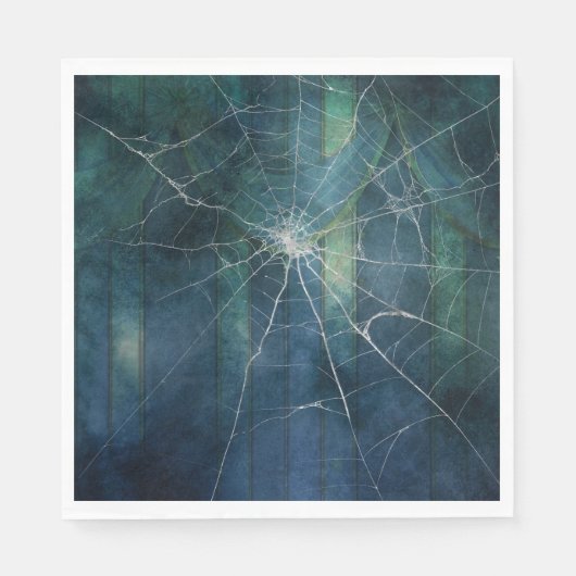 Gothic Silver Web erschüttert Serviette (Vorderseite)