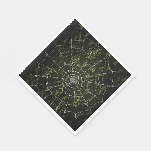 Gothic Silver Web erschüttert Serviette (Ecke)