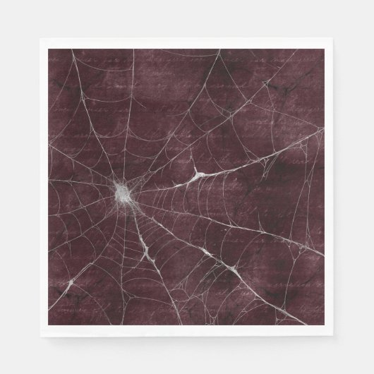 Gothic Silver Web erschüttert Serviette (Vorderseite)