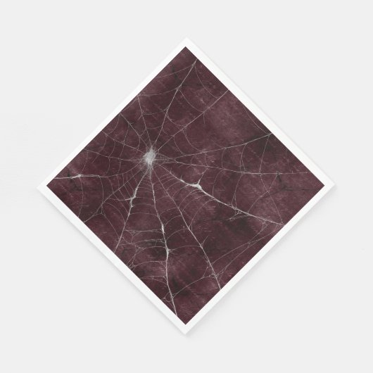 Gothic Silver Web erschüttert Serviette (Ecke)