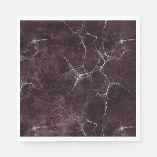 Gothic Silver Web erschüttert Serviette (Vorderseite)