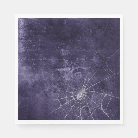 Gothic Silver Web erschüttert Serviette (Vorderseite)