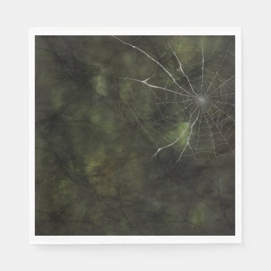 Gothic Silver Web erschüttert Serviette (Vorderseite)