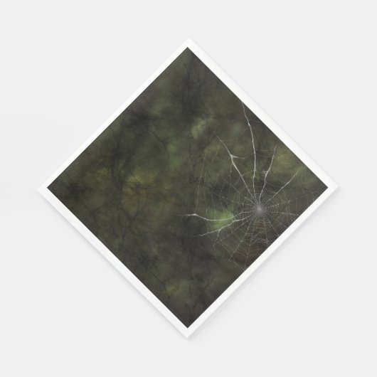 Gothic Silver Web erschüttert Serviette (Ecke)